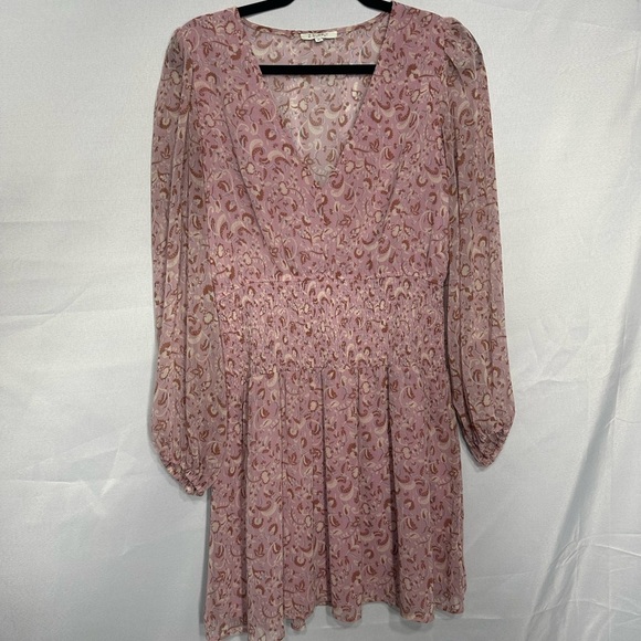 Z SUPPLY Elegant Pink Paisley Dress size L pre owned Exellent condition. - Picture 1 of 6